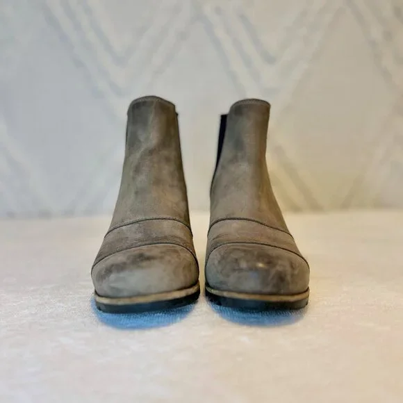 Sorel LEA Wedge WATERPROOF Distressed D/Gray Heel Boot Size 8 $200 - Picture 3 of 7